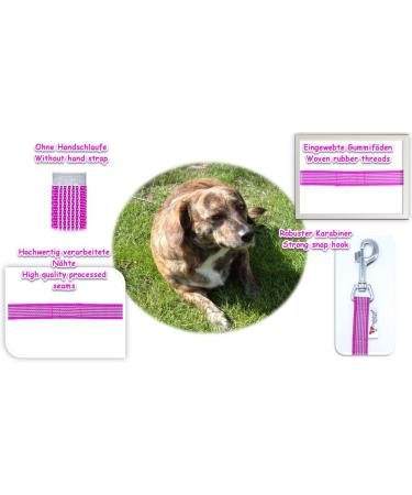 Twinkys Dog Style 40m Rubberized Tow Leash - 20mm Wide for Dogs up to 50kg - No Hand Loop - Pink - Made in Germany - Buy Online on GoSupps.com