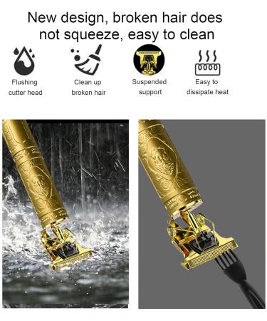 Hair Clippers Men Beard Trimmer for Men Professional Men Hair Clippers Zero Gapped Cordless Hair Trimmer USB Rechargeable Trimmer Hair Clipper Haircut Beard Trimmer & Grooming Kit for Men Gold - Buy Online on GoSupps.com