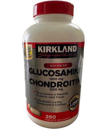 Kirkland Signature Glucosamine HCI 1500mg Chondroitin Sulfate 1200mg 220 Tablets/New Increased Count 220 Count (Pack of 1)