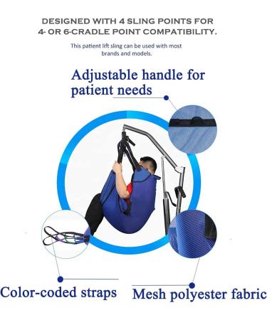 Patient Lifting Slings Toileting Sling Commode Transfer Belt Lift Full Body Lifter Four Point Sling Transfer Blanket for Bed Positioning and Lifting for Bariatric X-Large - Buy Online on GoSupps.com