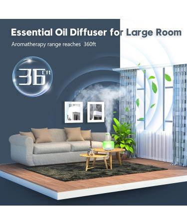 YIKUBEE 500ml Aromatherapy Essential Oil Diffuser - Large Room Home Pure White - Buy Online on GoSupps.com