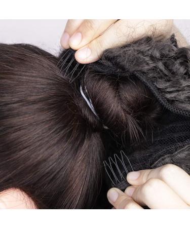 Colorfulpanda Curly Ponytail Extension | Afro Drawstring Kinky Pony Tail for Black Women | Synthetic Hairpiece Ombre Grey - 14inches - Buy Online on GoSupps.com