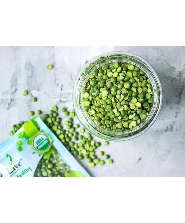 Organic Green Split Peas 5 Pounds - Non-GMO, Dried, Vegan, Kosher, Bulk - Canadian Product - High Protein, Fiber & Minerals - Ideal for Soup, Stews, Salads - Buy Online on GoSupps.com