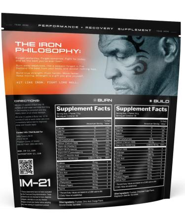 IM-21 Mike Tyson's Workout Recovery Drink Mix - AM Formula with Caffeine, PM Formula with Melatonin - 60 Drink Packets - Gluten Free, Non-GMO - Made in USA - Buy Online on GoSupps.com