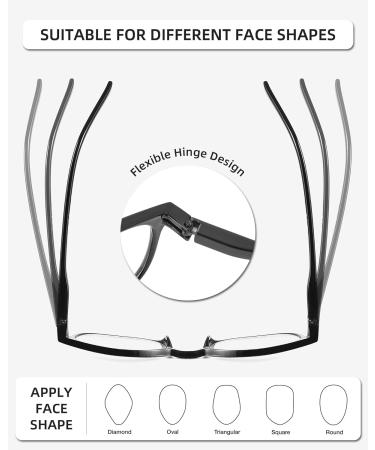 JM Reading Glasses Quality Spring Hinge Readers Women Men Glasses for Reading +1.75 Mixed Colours - Pack Of 4 - Buy Online on GoSupps.com