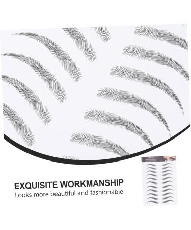 Housoutil Black Makeup 12 Sheets Waterproof Eyebrow Stickers Imitation Eyebrow Sticker Eyebrow Tool Make up 3d Makeup Tools - Buy Online on GoSupps.com