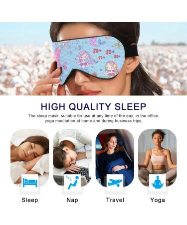 Light Blocking Eye Mask for Adults - Adjustable & Breathable | Perfect for Travel, Yoga, Meditation, and Office Deep Sleep | Comfortable and Cute Mermaid Design - Buy Online on GoSupps.com