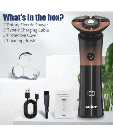 Sejoy Electric Shavers for Men - Rechargeable Self-Sharpening IPX6 Quick Release Blade Long Life Twilight Orange - International Shipping Available - Buy Online on GoSupps.com