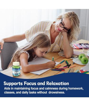 L-Theanine Gummies 400mg Chewable Theanine Supplement for Adults & Kids 4+ Natural Stress Relief zzZ & Focus Supplement Vegan Low Sugar Non-Drowsy Lemon Flavor 60 Chewables 1 Count (Pack of 60) - Buy Online on GoSupps.com