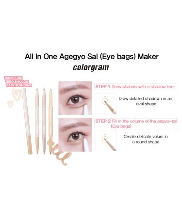 COLORGRAM Under Eye Highlighter Stick - 02 Cool Tone, 0.2g | Shimmery Cream Brightening Glitter Liner for Eye Bags | Long Lasting & Creaseproof Highlighter Stick - Buy Online on GoSupps.com