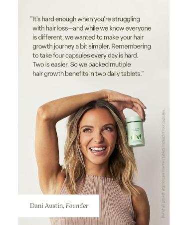 Divi Hair Growth Vitamins for Women and Men - Made with Clean Vegan and Science-Backed Ingredients - Promotes Hair Growth Reduces Shedding Boosts Thickness and Fullness - 30 Day Supply 60 Count 60 Count (1 Month Supply) - Buy Online on GoSupps.com