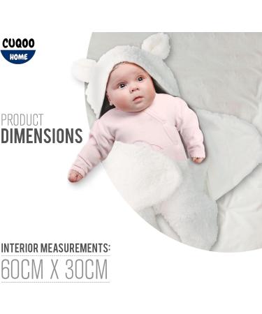 CUQOO Super Soft Swaddles for Newborn - Cream | Thermal 100% Cotton Baby Blanket & Swaddle Sleeping Bag - Buy Online on GoSupps.com