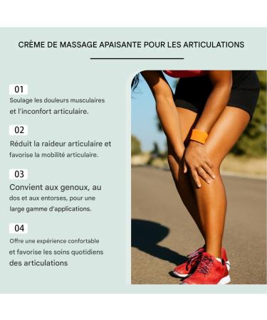 Cr me De Massage Articulaire 60g Solution Hydratante Cr me de Massage Apaisante Articulaire Pour Jambes Poignets Genoux Coudes Mains Athl tes Adultes Seniors - Buy Online on GoSupps.com