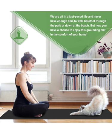 UK Cord Grounding Mat 23.6x35.4 inch | Earthing Yoga Pad Kit for Sleep | Grounding Bed Mat for Better Sleep - Buy Online on GoSupps.com