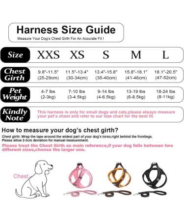 Suredoo XS Black Dog Harness with Leash - Reflective Anti-Training Chest Harness for Small Dogs Cats & Puppies - International Shipping Available - Buy Online on GoSupps.com
