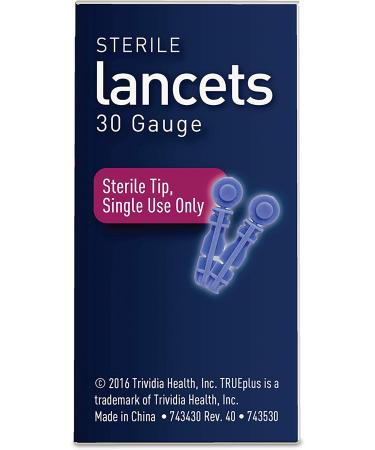 TRUEplus Lancets 30g x 100ct + Log Book Combo | Diabetes Testing Supplies - Buy Online on GoSupps.com