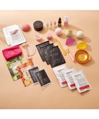 AVUX Beauty Care Bundle - 31 Pc Bath and Body Set with Jelly Mask, Jade Roller, Gua Sha, and More - Spa Set Gift for Girls and Women - Ideal for Birthdays and Weddings - 36 Pcs - Buy Online on GoSupps.com