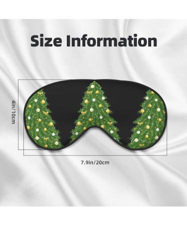 Buy Xmas Green Tree Print Ultra-Soft Light-Blocking Eye Mask for Comfort & Restful Sleep - International Shipping Available - Buy Online on GoSupps.com