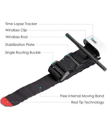 Tourniquets 2 Pack Emergency Outdoor Tourniquet First Aid Tactical Life Saving Hemorrhage Control Single-handed Operation of Hemostatic Bandage - Buy Online on GoSupps.com