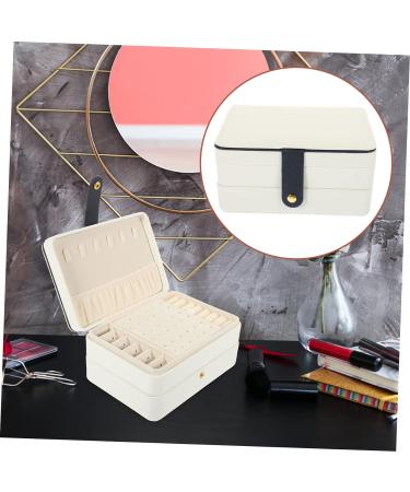 Zerodeko 4pcs Multi-layer Jewelry Box Portable Jewelry Case Travel Handbag Storage Travel Ring Horse Mirror Jewelry Boxes Jewelry Organizer Portable Miss Large Trinket Box Pu Leather White 16.5X11.5X8.2CMx4pcs Whitex4pcs - Buy Online on GoSupps.com