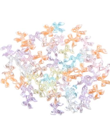 Misright 50Pcs 3D Mini Resin Charms Nails Art Decorations Colorful Bear DIY Jewelry Scrapbooking Craft Keychain Making