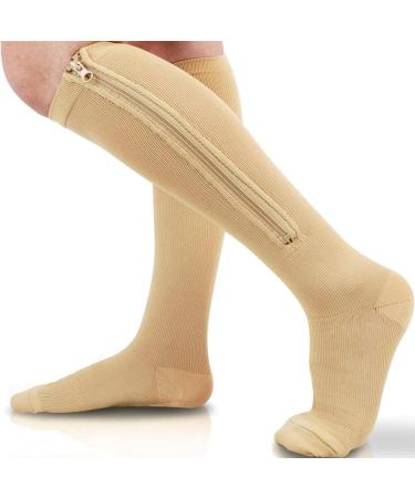 ZMERCH Knee-High Compression Socks for Edema & Varicose Veins - Black S-M Highly Elastic Nylon Closed Toe - Buy Online on GoSupps.com