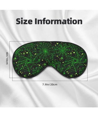 Shop Green Bright Web Spiders Sleep Mask - Adjustable Double-Sided Soft Eye Covers for Perfect Shading & Reduced Eye Edema - International Shipping Available - Buy Online on GoSupps.com