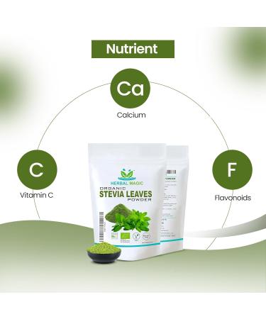 Herbal Magic's organic Stevia Leaf Powder Sweetener Natural Dried Powder for Super Smoothie Shake Juice Baking - Free From Fillers & preservatives - 100g (Pack of 3) 100 g (Pack of 3) - Buy Online on GoSupps.com