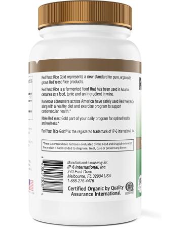IP-6 International Red Yeast Rice Gold 600 mg - 240 Veg Capsules for Heart Health - Buy Online on GoSupps.com