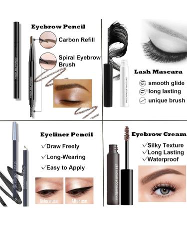 29Pcs All In One Makeup Kit for Women | Beginners Essential Starter Set with Lip Gloss, Concealer, Foundation, Eyeshadow Palette & Brushes - KIT007 - Buy Online on GoSupps.com