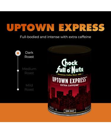 Chock Full o'Nuts Uptown Express Caf moulu torr fi fonc (canette de 300 ml) Caf ine suppl mentaire M lange fonc audacieux cors et intense - Buy Online on GoSupps.com