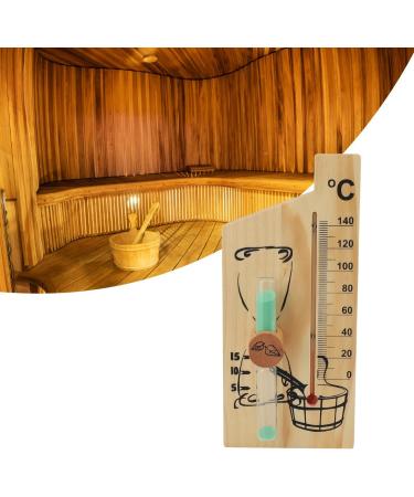 Sauna Thermometer Hourglass - Golden 15-Minute Time Measurement for Sauna Rooms - Buy Online on GoSupps.com