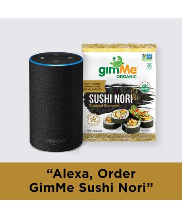 gimMe Organic Roasted Seaweed Sushi Nori Sheets - 9 Sheets (0.81 oz) - Perfect for Sushi Making - Buy Online on GoSupps.com
