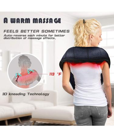 Mocuishle Shiatsu Neck and Back Massager with Heat - Neck and Back Pain Relief - Perfect Gift for Thank You, Birthday, Anniversary - Navy - Buy Online on GoSupps.com