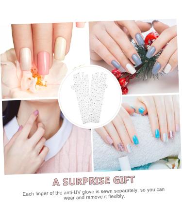 FRCOLOR 10 Pairs Nail Gloves Manicure Accessories Glove for Gel Nails Hand Gloves for Protection Sunblock Gloves LED Nail Gloves Gel Manicure Gloves White Polyester - Buy Online on GoSupps.com