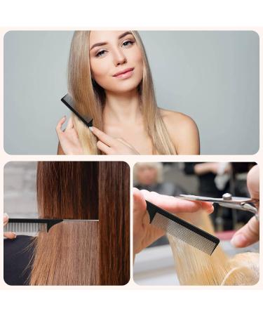 6 Pack Steel Pin Rat Tail Carbon Fiber Comb Set - Heat Resistant Teasing Combs for Salon & Home Use (Black) - Buy Online on GoSupps.com