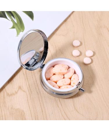 Shop SIBBA Portable Pill Organizer | Multifunctional Moisture-resistant Travel Box | Cute Metal Vitamin Case in Silver Crystal Color - Buy Online on GoSupps.com