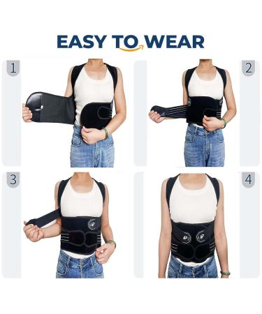Posture Corrector and Back Brace for Men and Women Lumbar Spinal Support Adjustable and Breathable Back Straightener for Scoliosis and Hunchback Correction Back and Shoulder Pain (XL) - Buy Online on GoSupps.com