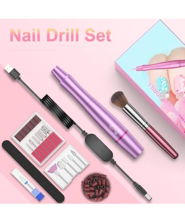 Professional Electric Nail Drill Kit - 23000RPM Adjustable Speed Manicure Pedicure Set | 12-in-1 Electric Nail File for Acrylic Nails (Purple) - Buy Online on GoSupps.com