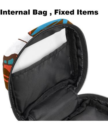 Javenproeqt Portable Women's Binding Bags - Menstrual Cup Pocket Pads & Tampons for Teenage Girls - Multi-Colored White Orange - Buy Online on GoSupps.com