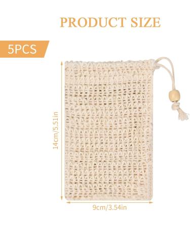 Buy Pinsheng 5-Pack Natural Sisal Soap Bags | Organic Plastic-Free Fiber for Foaming & Massaging Soap - Buy Online on GoSupps.com