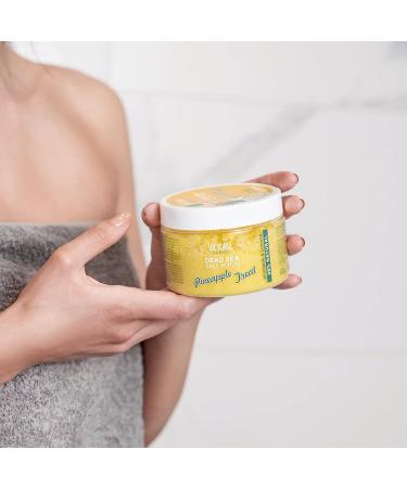 Victoria Beauty Totes Sea Body Peeling - Dead Sea Exfoliating Salt Scrub for Face & Body | Natural Pineapple & Coconut Scent (400g) - International Shipping Available - Buy Online on GoSupps.com