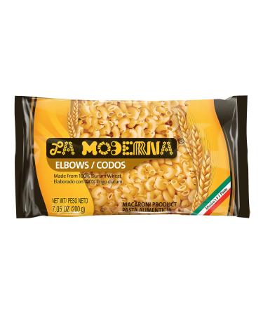 La Moderna Elbow Pasta, Noodles, Durum Wheat, Protein, Fiber, Vitamins, 7 Oz, Pack of 20 Elbow 7 Ounce (Pack of 20)