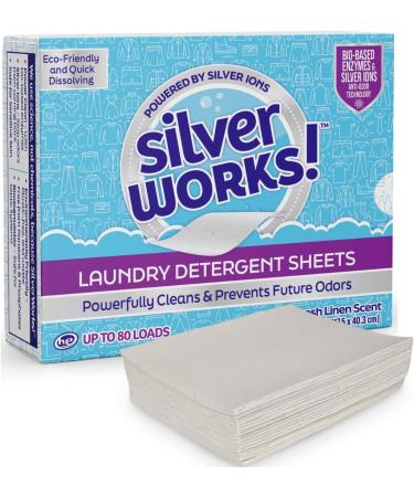 Premium Laundry Detergent Sheets - Silver Ion Odor Elimination | Powerful Fresh Linen Washer Sheets (40 Sheets - Buy Online on GoSupps.com