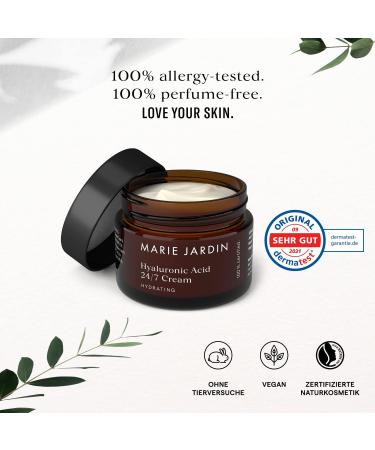  MARIE JARDIN Hyaluron Cream 50 ml - Moisturizing cream with aloe vera and received 24/7 - Day and night cream - Natural cosmetics for face neck d collet eyes - Anti-wrinkle for men and women - Buy Online on GoSupps.com