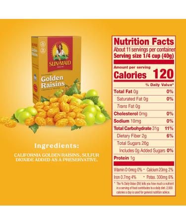Sun Maid California Golden Raisins 15oz - Pack of 1 - Buy Online on GoSupps.com