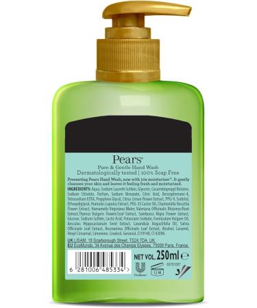 Pears Soft & Fresh Lemon Flower Extract Hand Wash with 10x more moisturiser* 250ml (12 Pack) 250 g (Pack of 12) - Buy Online on GoSupps.com
