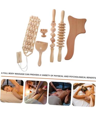 Plafope 5-St Massage Device Beech Wood Cat Ears Foot & Body Massage Tools Gua Sha Ridge Facial Tools & Leg Roller Scratching Stick Shop Now for Global Shipping! - Buy Online on GoSupps.com
