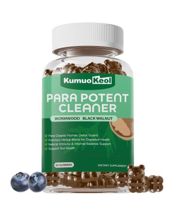 Black Walnut Wormwood Detox Gummies - Organic Herbal Extract with Pumpkin Seeds Oregano Oil for Gut Health Supports Digestive & Microbial Balance Non-GMO & Gluten Free Supplements - 60 Count