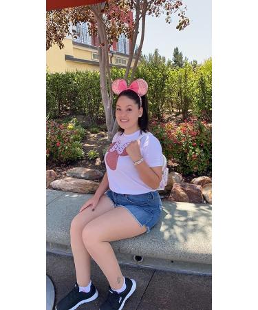 Sequin Mouse Ears Headband 2pcs Set for Princess Cosplay - Gold&Pink - Buy Online on GoSupps.com